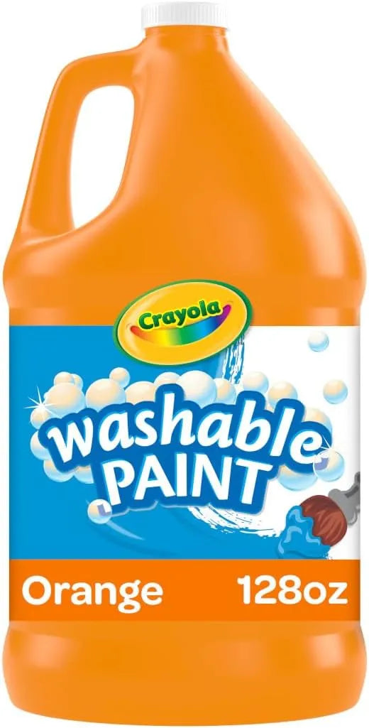 Crayola Washable Paint, Orange Paint, Classroom Supplies, 1 Gallon