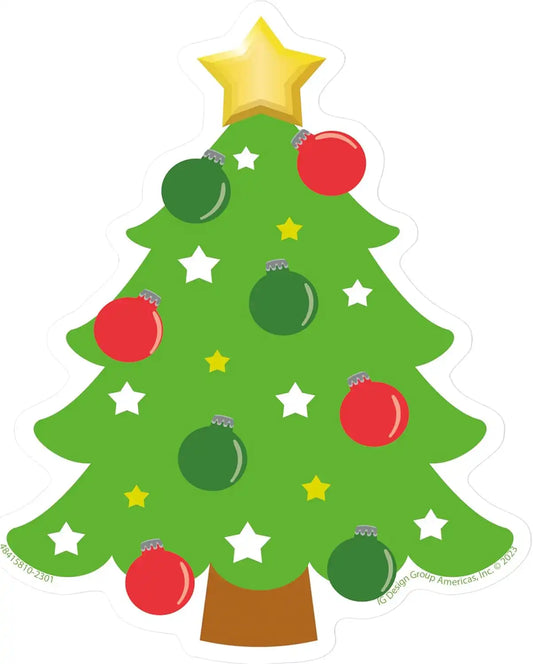 Eureka Christmas Tree Paper Cut-Out Classroom Decorations for Teachers, 36 Pieces