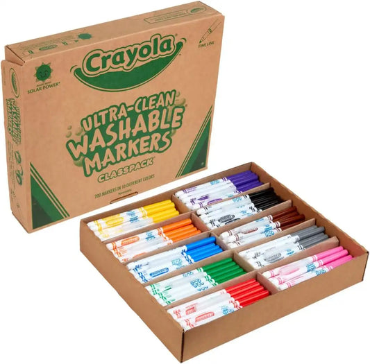 Crayola Ultra Clean Washable Markers Classpack (200ct), Teacher Must Haves