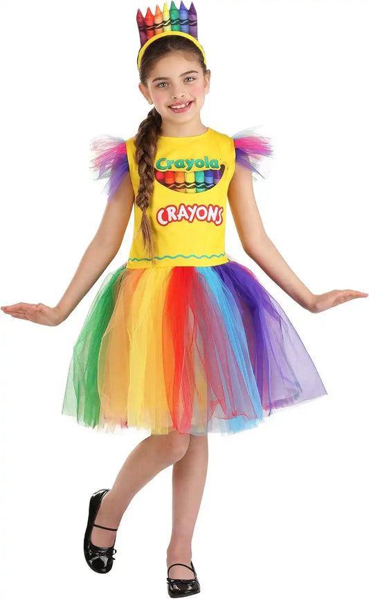 Kids Crayon Box Costume Dress Dress and Headband Included