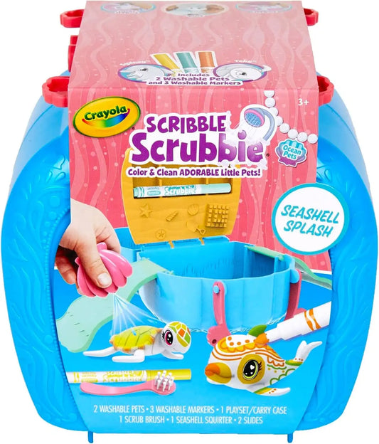 Crayola Scribble Scrubbie Pets, Ocean Animals Playset, Color & Wash Creative Toy, Gift for Kids, Age 3, 4, 5, 6