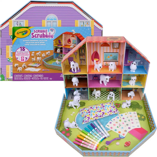 Crayola Scribble Scrubbie Pets Friendship Collection, 18 Pets & 10 Markers