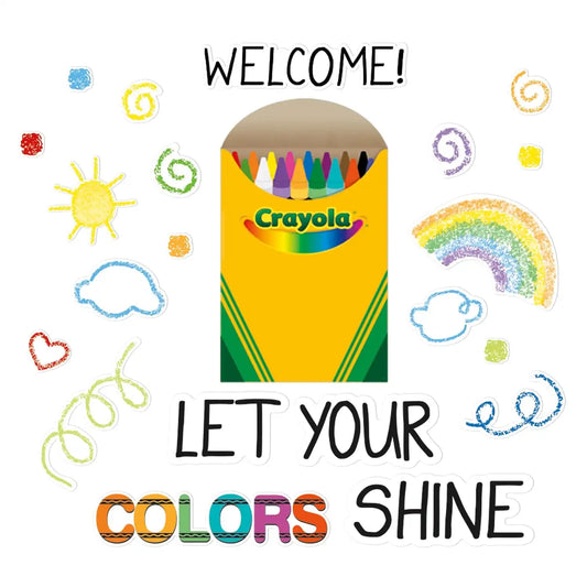 Eureka Crayola Let Your Colors Shine Bulletin Board Set
