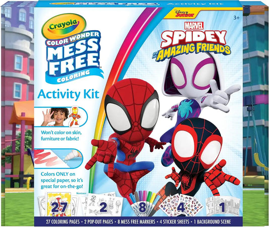 Crayola Color Wonder Spidey and His Amazing Friends Kit, Mess Free Coloring, Spiderman Coloring Pages & Stickers, Spiderman Toy, Kids Gift