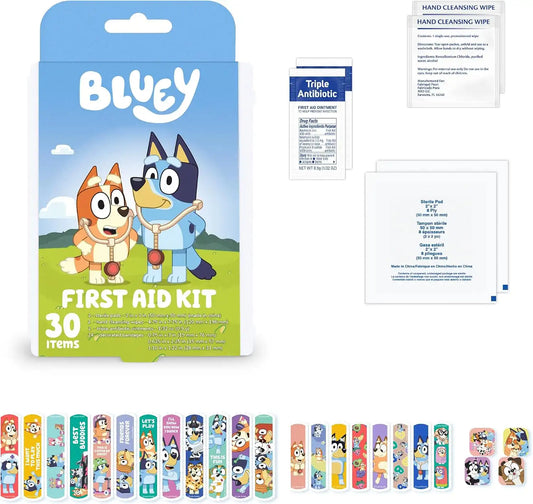 Dr. Bluey First Aid Kit, Everyday Essentials, Assorted Sizes, 30 Pieces